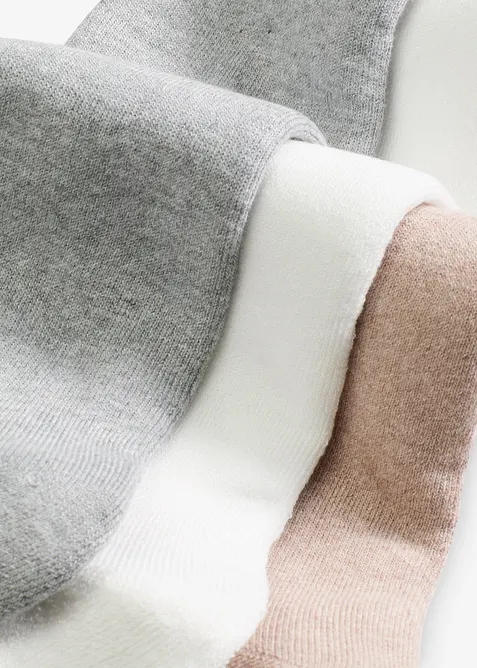 Termo-knestrømper  med myk frotté på innsiden (3-pack), bonprix