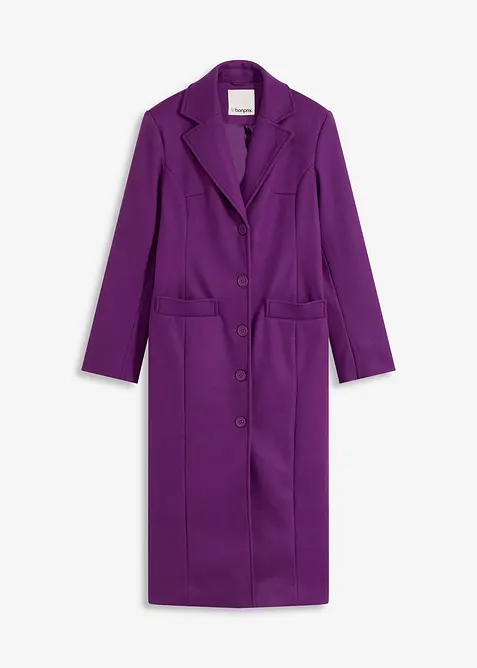 Lang kåpe i ull-stil, bonprix