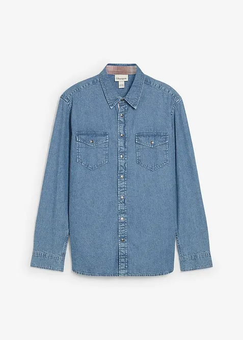 Denimskjorte i 100% bomull, bonprix