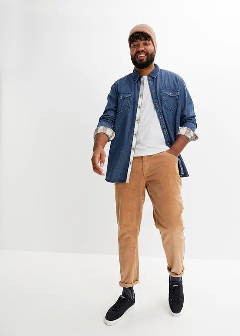 Denimskjorte i 100% bomull, bonprix