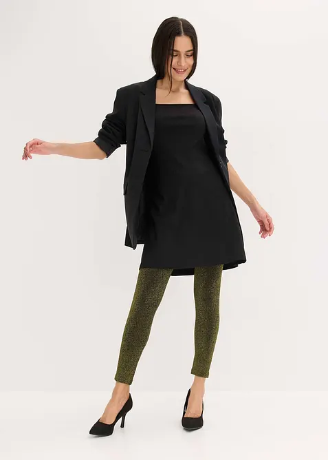 Termo-strømpeleggings av glittergarn, bonprix