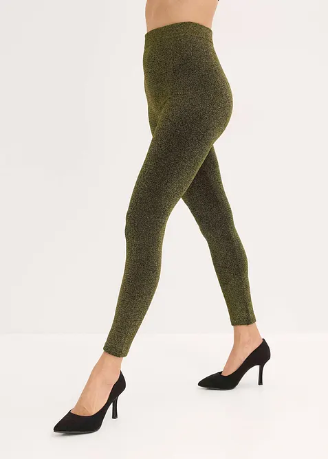 Termo-strømpeleggings av glittergarn, bonprix