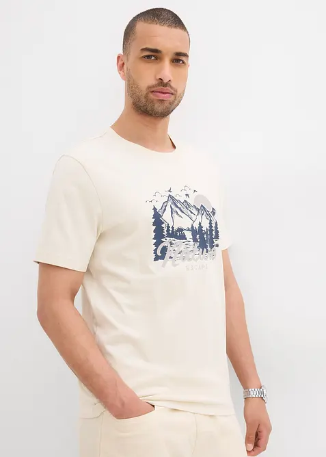 T-skjorte i 100% økologisk bomull, bonprix