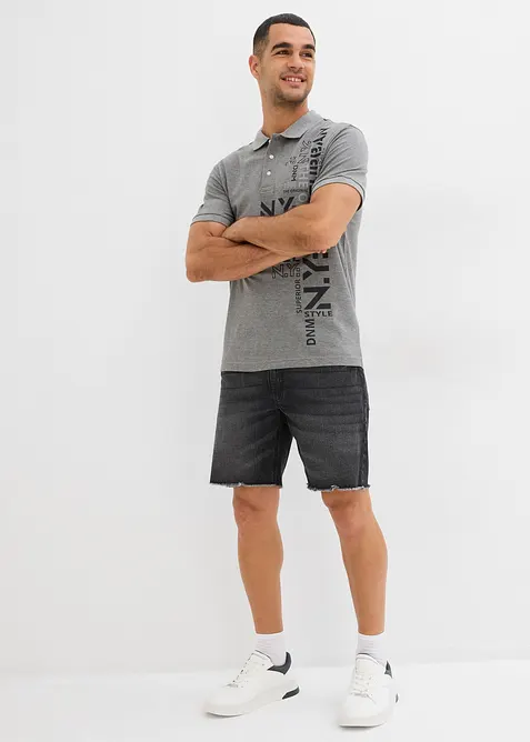 Piké-poloskjorte i ren bomull, Slim Fit, kortermet, bonprix