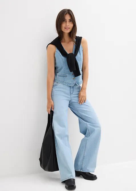 Wide leg-jeans, Mid Waist, bonprix