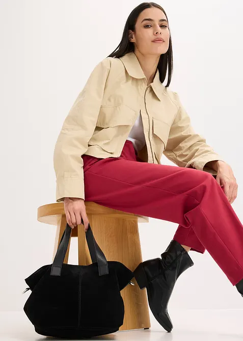 H&aring;ndveske i skinn, bonprix