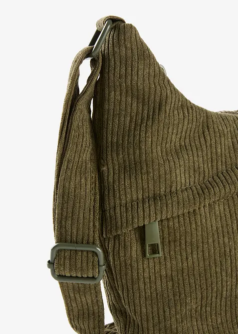 Skulderveske i kordfl&oslash;yel, bonprix