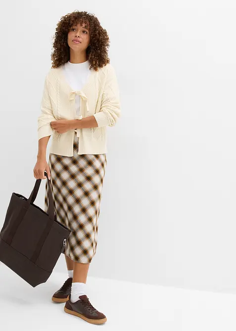 Cardigan med knyting, bonprix