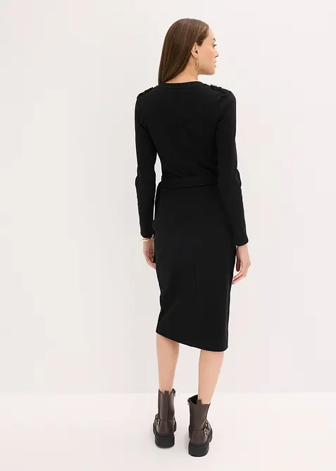 Midikjole i bomull med elastan, bonprix