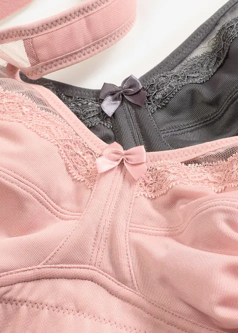 Avlastnings-BH uten b&oslash;yler (2-pack) med polstrede stropper, bonprix