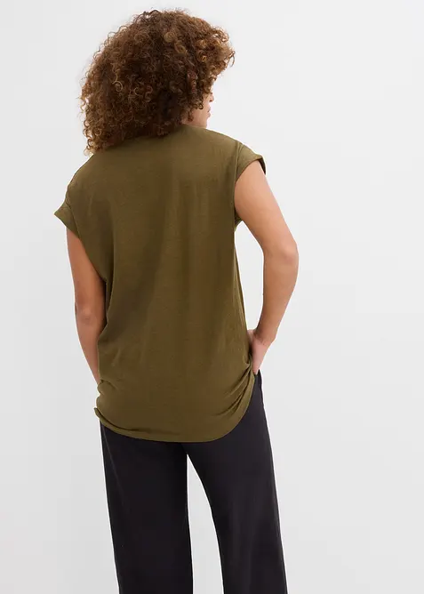 Lang topp av 100% økologisk bomull (2-pack), bonprix