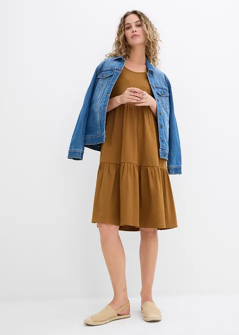 Jerseykjole i 100% bomull, bonprix