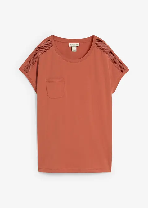 Ledig topp med blonder, bonprix