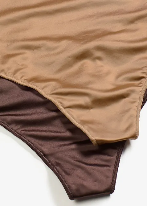 Shape-stringtruse i materiale med glans, lett formende (2-pack), bonprix