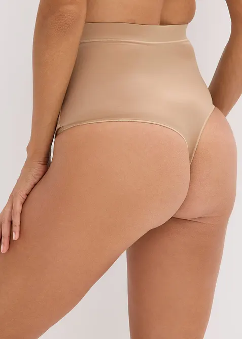 Shape-stringtruse i materiale med glans, lett formende (2-pack), bonprix