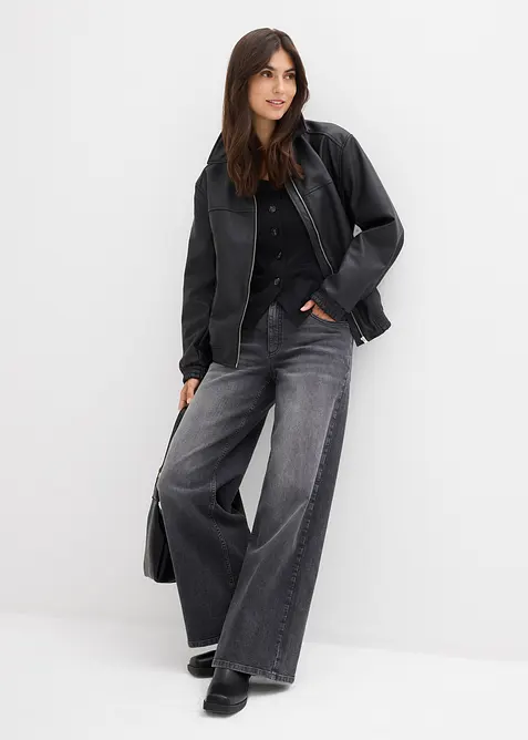 Wide Leg-jeans, High Waist, bonprix