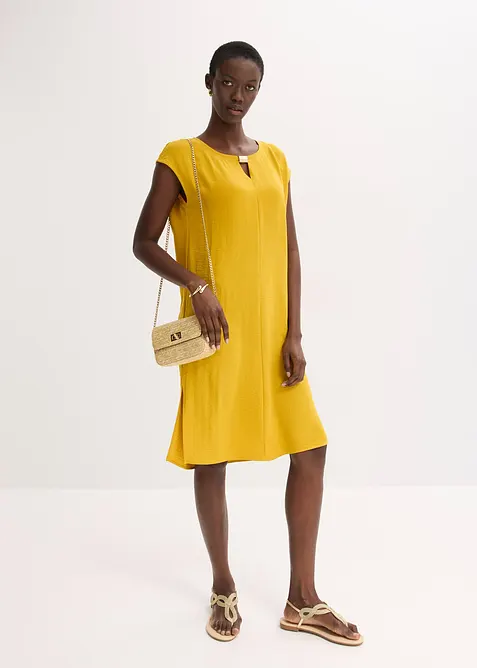 Kjole av strukturmaterial, bonprix