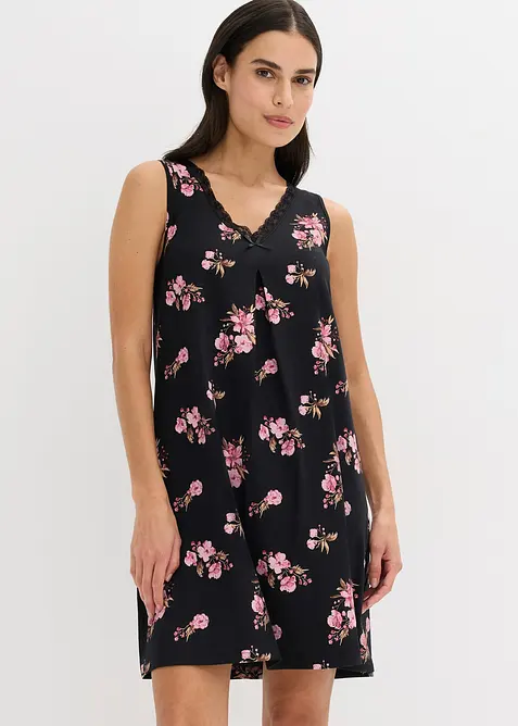 Kort nattkjole i myk viskosemiks, bonprix