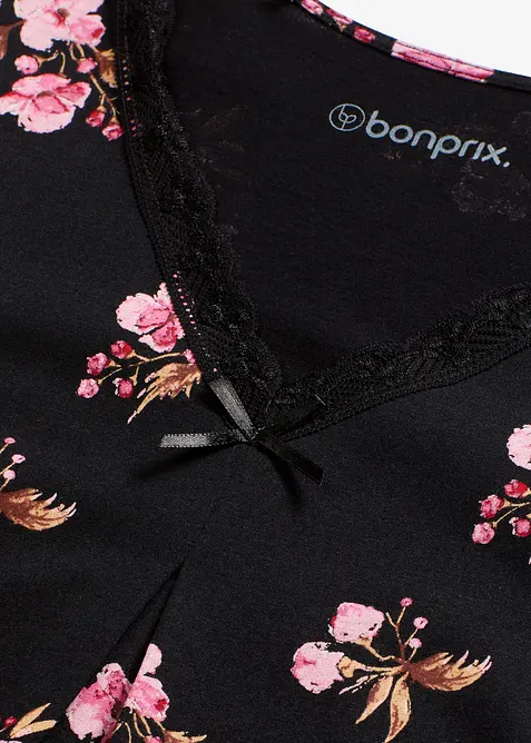 Kort nattkjole i myk viskosemiks, bonprix