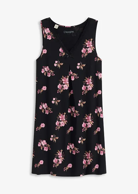 Kort nattkjole i myk viskosemiks, bonprix