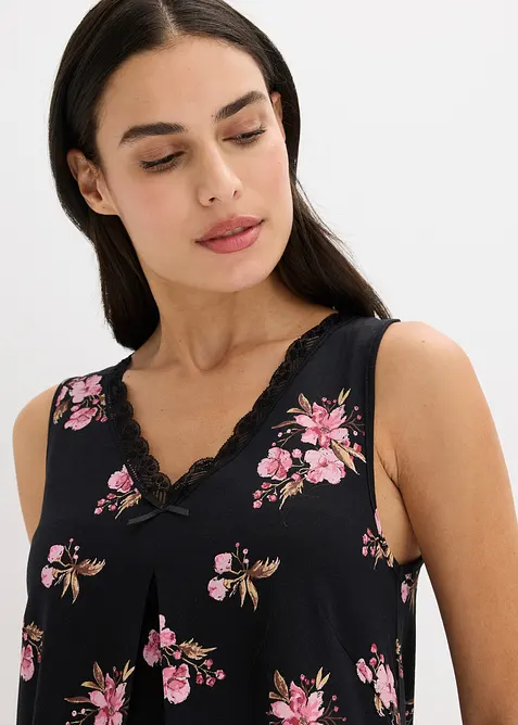 Kort nattkjole i myk viskosemiks, bonprix