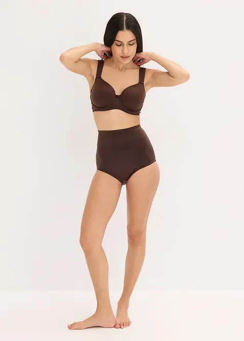 Shape-truse med høy midje og glans, lett formende, bonprix