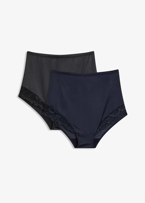 Shape-truse i materiale med glans, middels formende (2-pack), bonprix