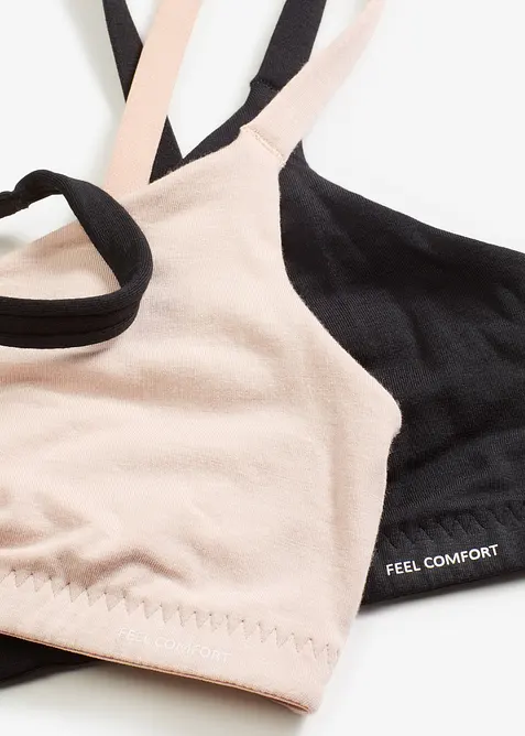 Feel Comfort-bralette i myk modal (2-pack), bonprix