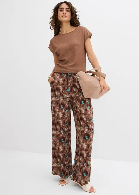 Pull on-bukse i lett viskose, bonprix