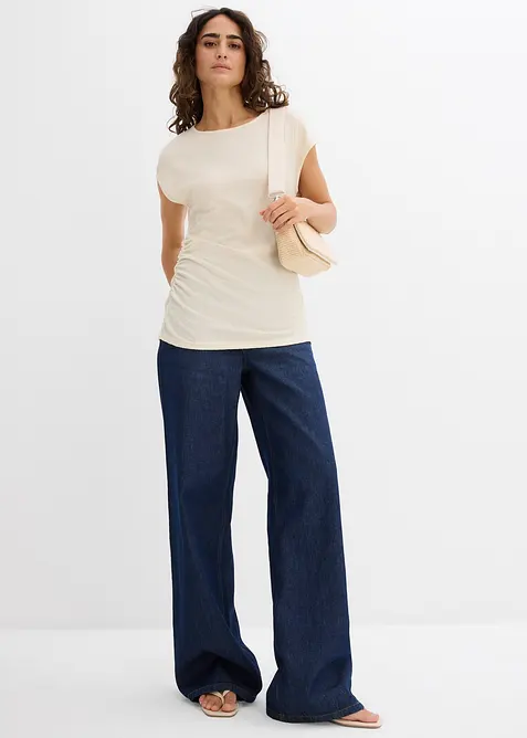 Asymmetrisk topp i lett krepp, bonprix