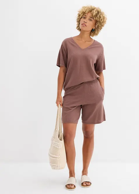 Slip on-shorts i finstrikk, bonprix