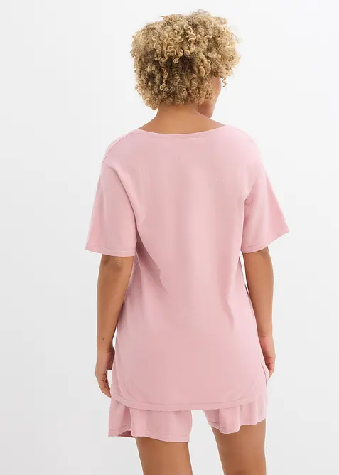 Finstrikket topp med lin, bonprix