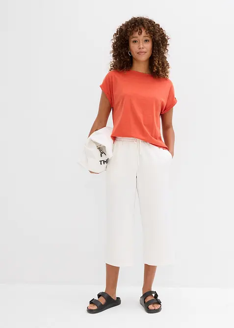 T-skjorte i 100% økologisk bomull (2-pack), bonprix