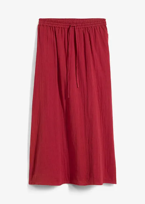 Maxiskjørt i musselin, bonprix