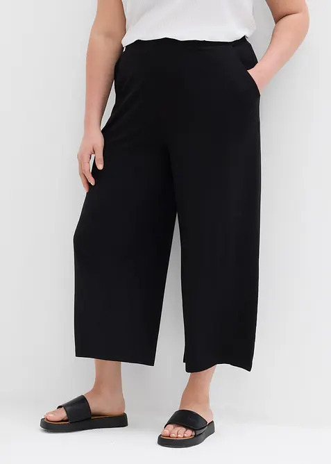 7/8-bukse i &oslash;kologisk bomull med stretch, bonprix