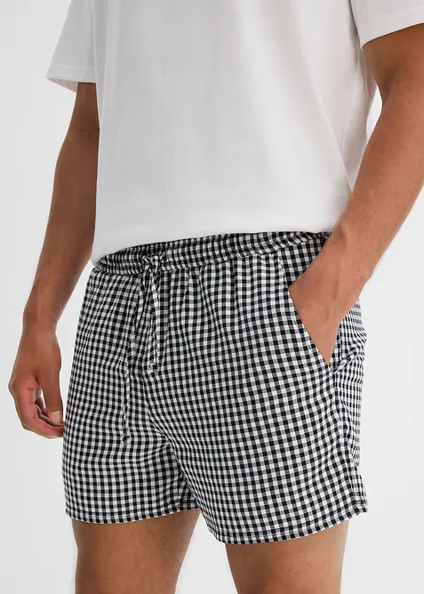 Kort pyjamas i 100% bomull med korte ermer, bonprix