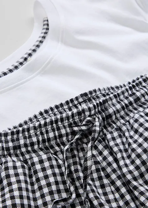 Kort pyjamas i 100% bomull med korte ermer, bonprix