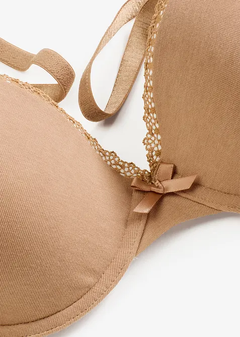 Padded-BH med b&oslash;yle og &oslash;kologisk bomull, bonprix