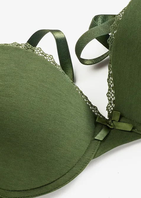 Padded-BH med b&oslash;yle og &oslash;kologisk bomull, bonprix