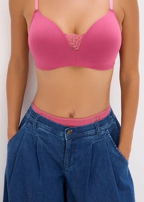 Padded-BH uten bøyle med bomull (2-pack), bonprix