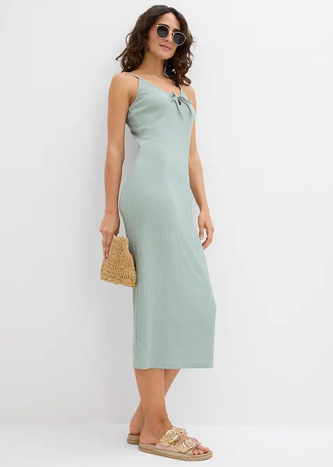 Midikjole i lett krepp, bonprix