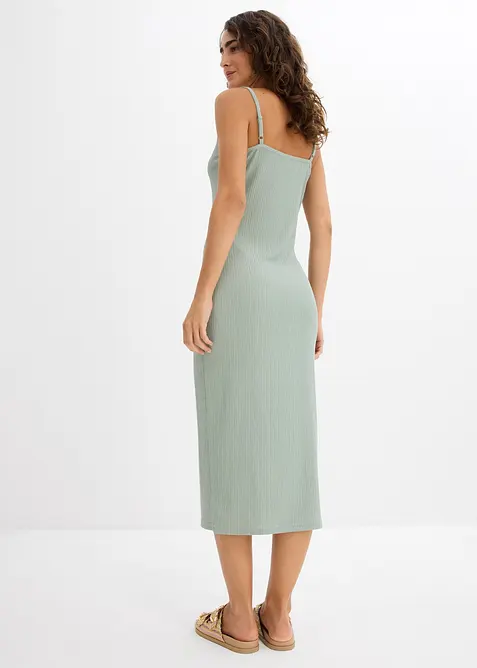 Midikjole i lett krepp, bonprix