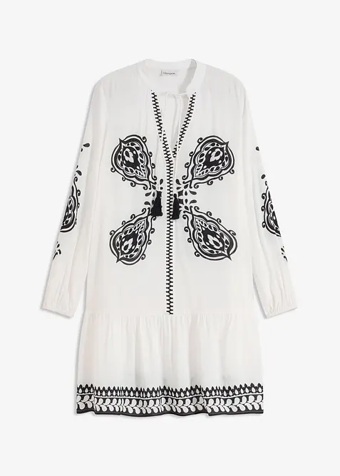 Tunikakjole i strukturert viskose, bonprix