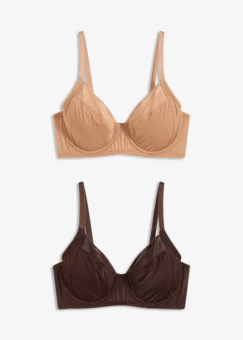 BH med bøyle og glanseffekt (2-pack), bonprix