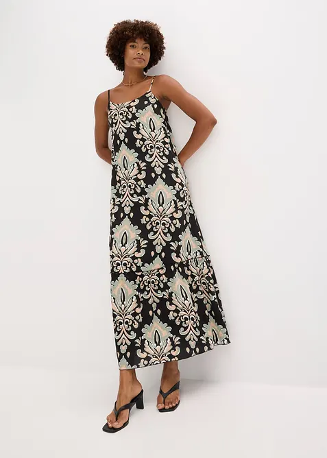 Stroppekjole i strukturert viskose, bonprix