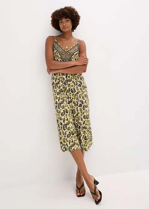 Stroppekjole i myk viskosemiks, bonprix