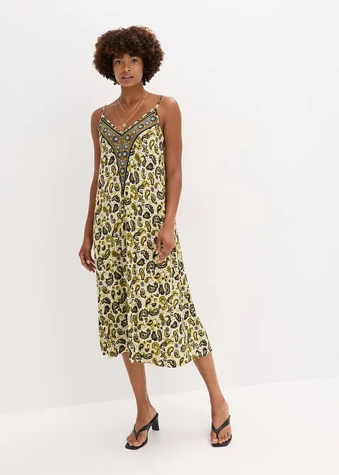 Stroppekjole i myk viskosemiks, bonprix