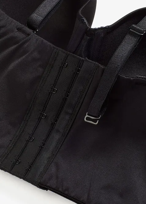 Multiway vattert BH-topp i materiale med glans, bonprix