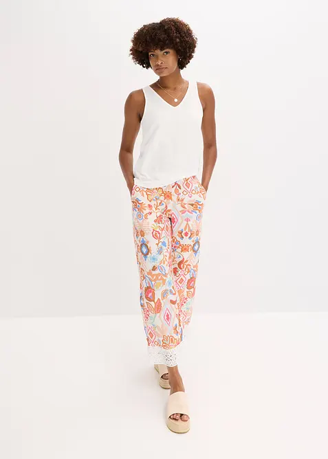 Bukse med blonde, bonprix