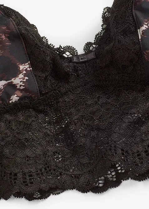 Triangel BH-topp med blonder, bonprix